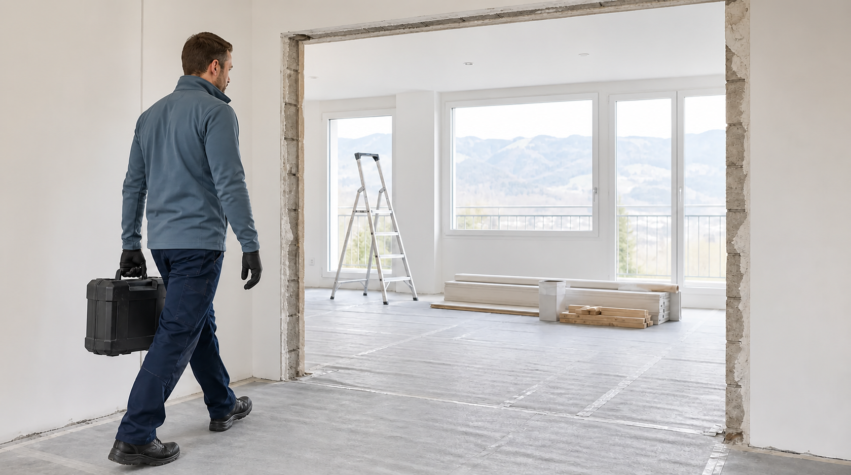 Illustration d’une remise en état et rénovation intérieure